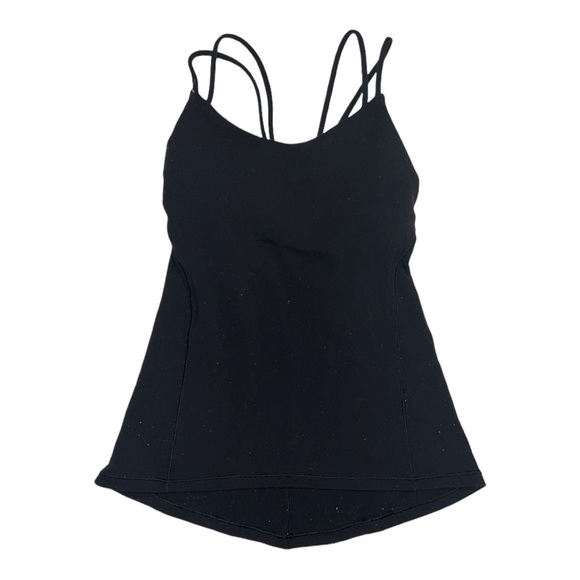 Lululemon Black Braided Back Tank Top - Picture 1 of 6